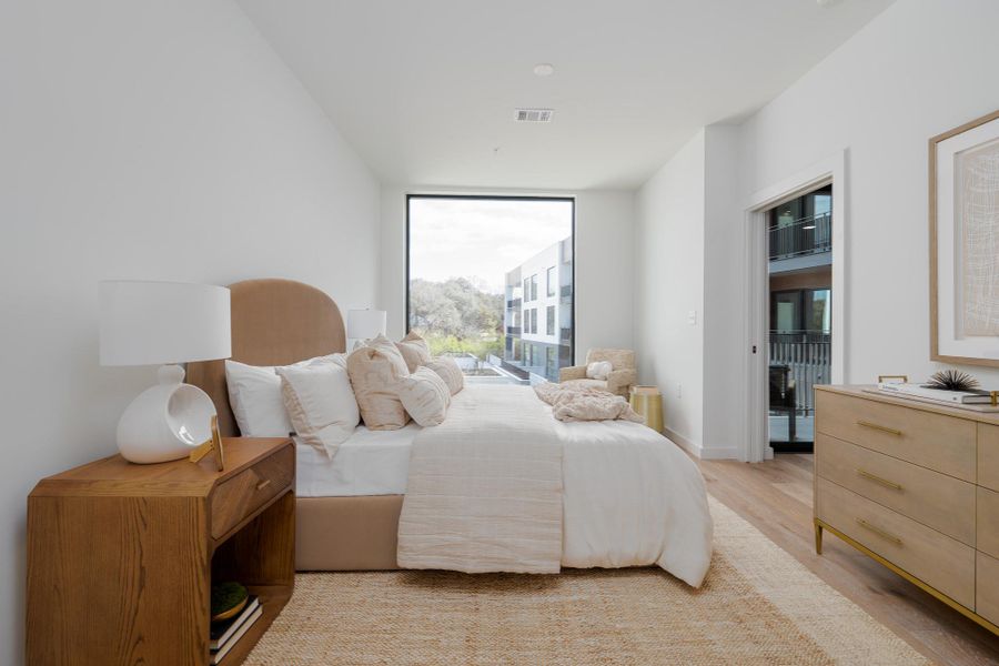 Furnished interior view inside a new home in One Oak, Austin (Image 7).