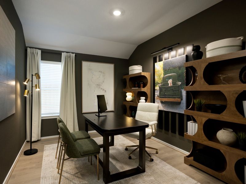 Furnished interior view inside a new home in Granger Pointe - Premier Series, Conroe (Image 11).