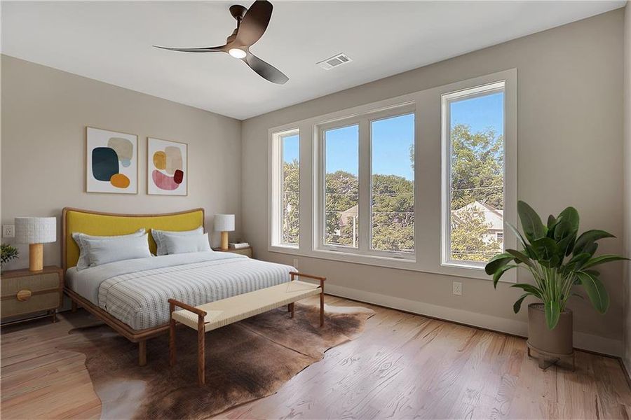 Furnished interior view inside a new home in , Atlanta (Image 35).