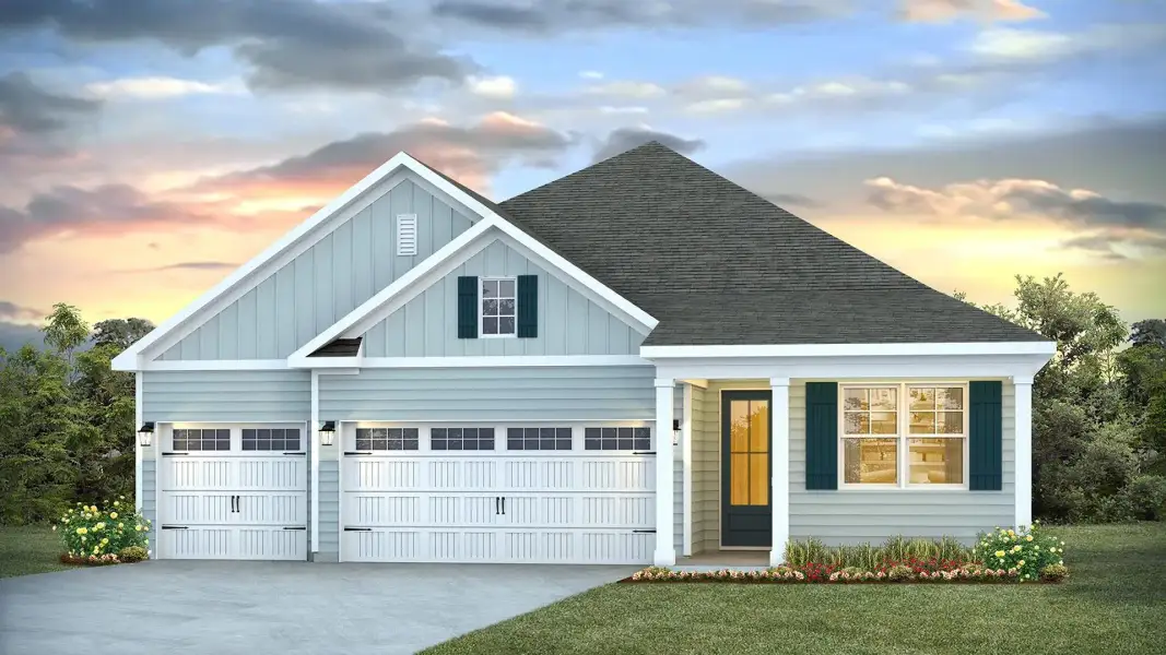 Representative exterior photo of a completed home built from the Madison by D.R. Horton in The Highlands at Cedar Hill Landing, Navassa, NC (Image 24).