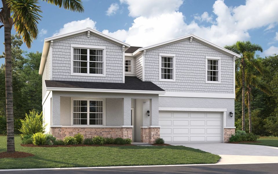 Front exterior of a home in the Hidden Cove community, located in Eustis, FL (Image 8).