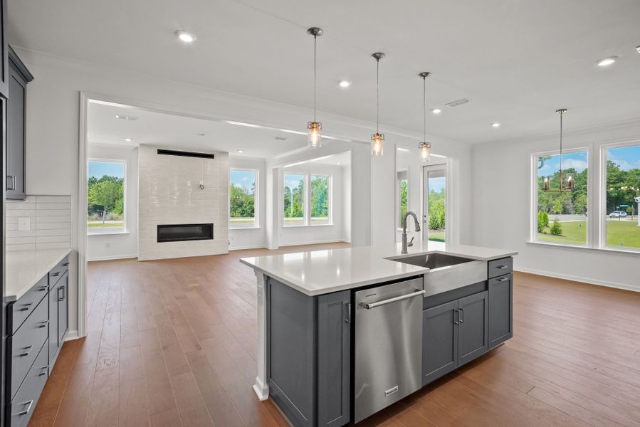 Large Kitchen with an Island