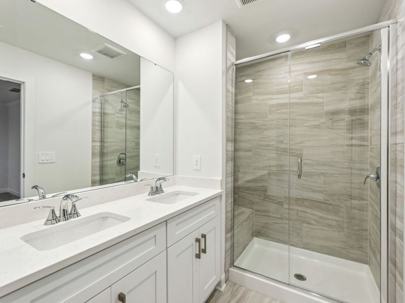 Furnished interior view inside a new home in Rocky River Towns, Charlotte (Image 5).
