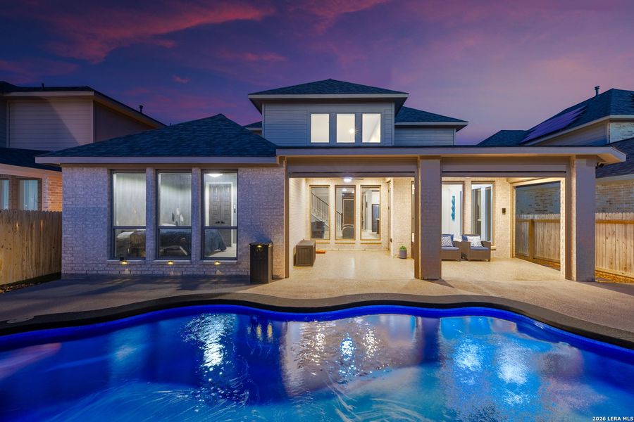 Exterior details and patio area of a home in Kallison Ranch, San Antonio (Image 27).