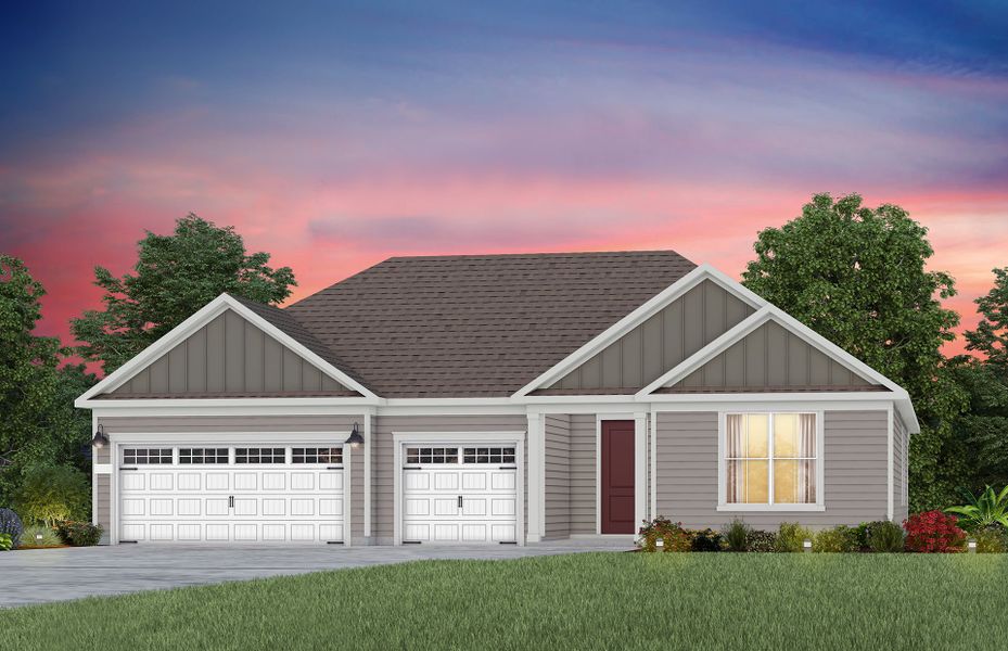 Representative exterior photo of a completed home built from the Renown by Del Webb in Del Webb at Chatham Park, Pittsboro, NC (Image 21).