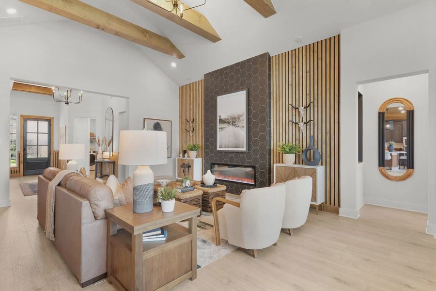 Representative furnished interior of a home built from the Branford by Chesmar Homes in Highland Village, Georgetown (Image 8).