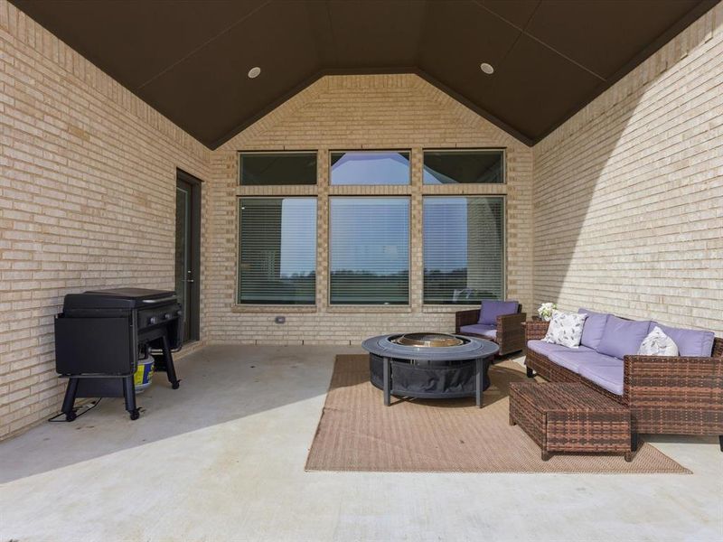 Exterior details and patio area of a home in , New Fairview (Image 23).