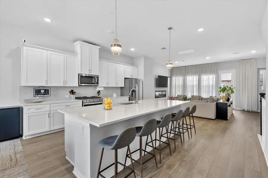 Furnished interior view inside a new home in , Dallas (Image 10).