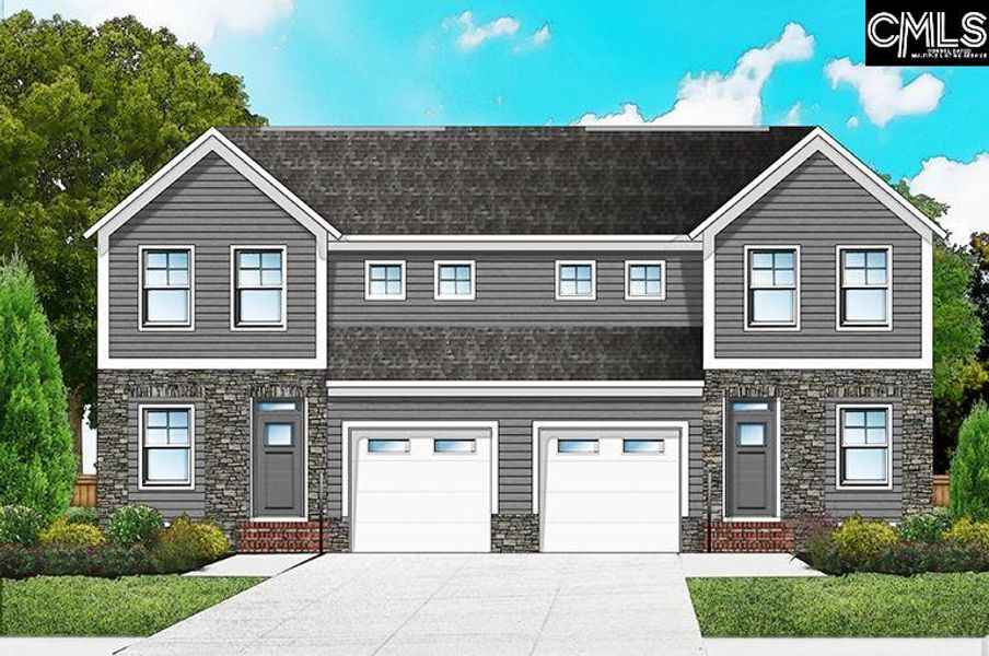 Front exterior of a new home in Dunbar Village, Cayce, SC, highlighting curb appeal (Image 30).