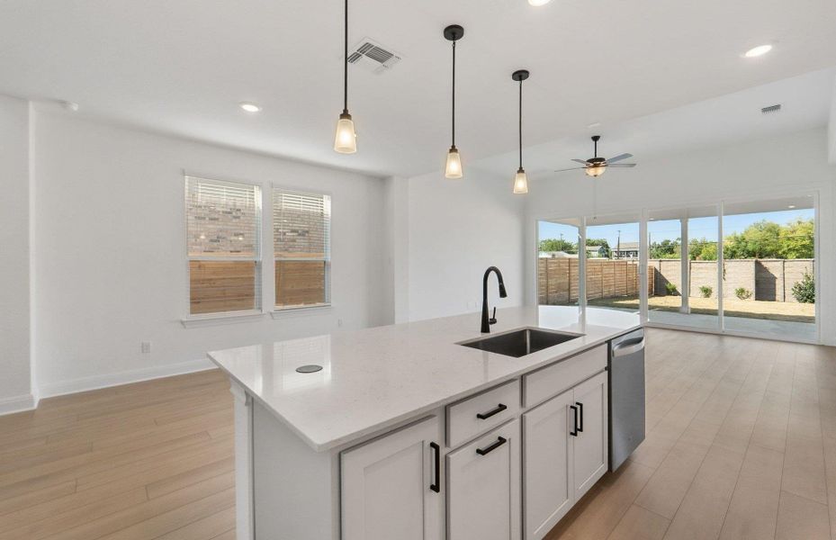Furnished interior view inside a new home in Horizon Lake, Leander (Image 9). Furnished interior view inside a new home in Horizon Lake, Leander (Image 9).