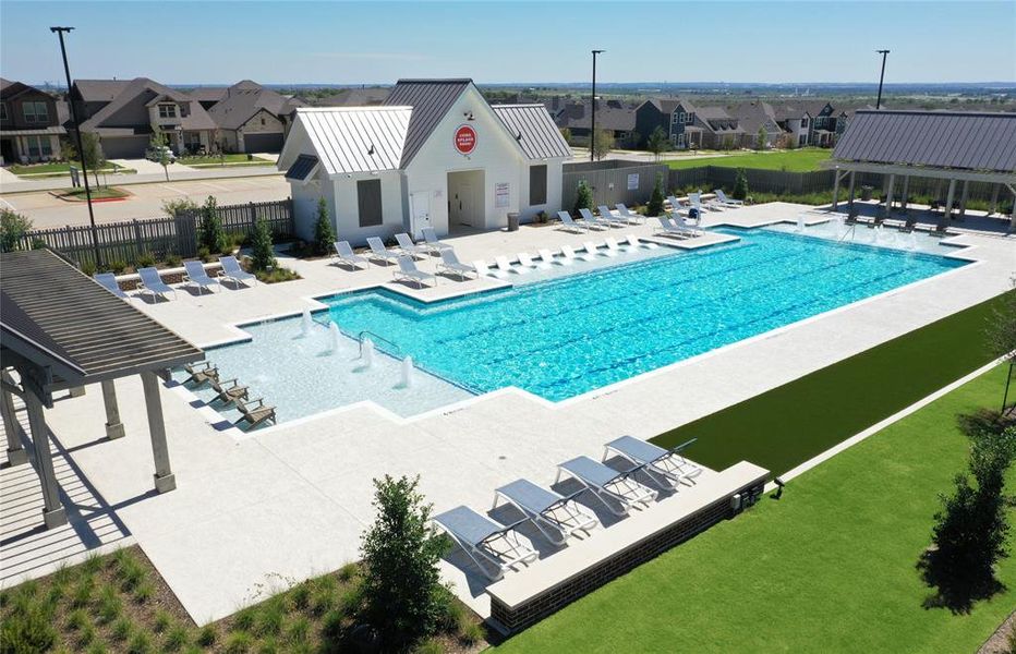 One of the multiple community pools