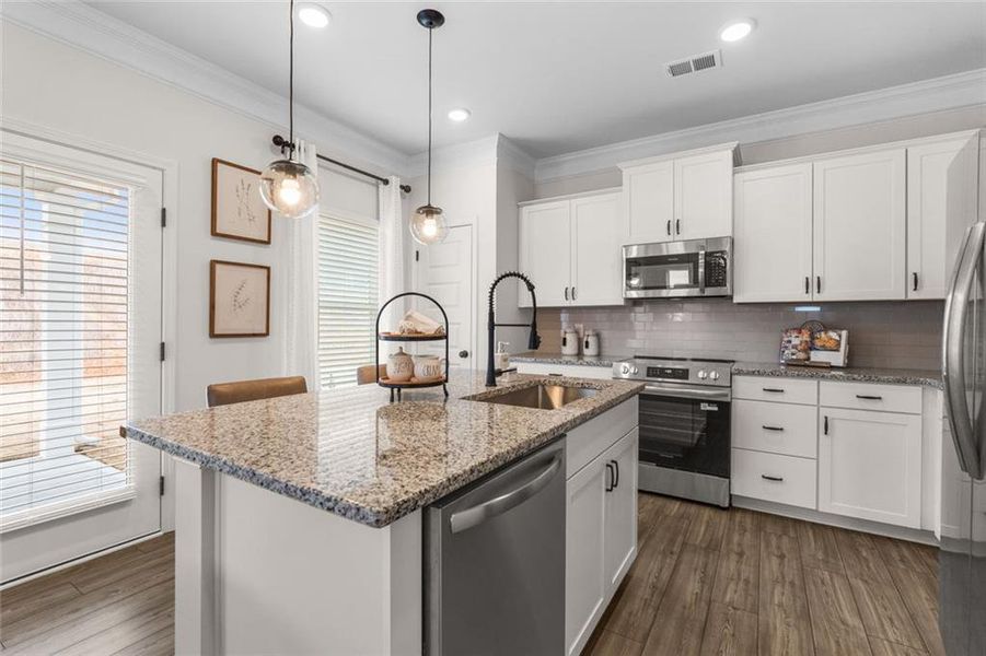 Furnished interior view inside a new home in Varnell Preserve, Dalton (Image 17).