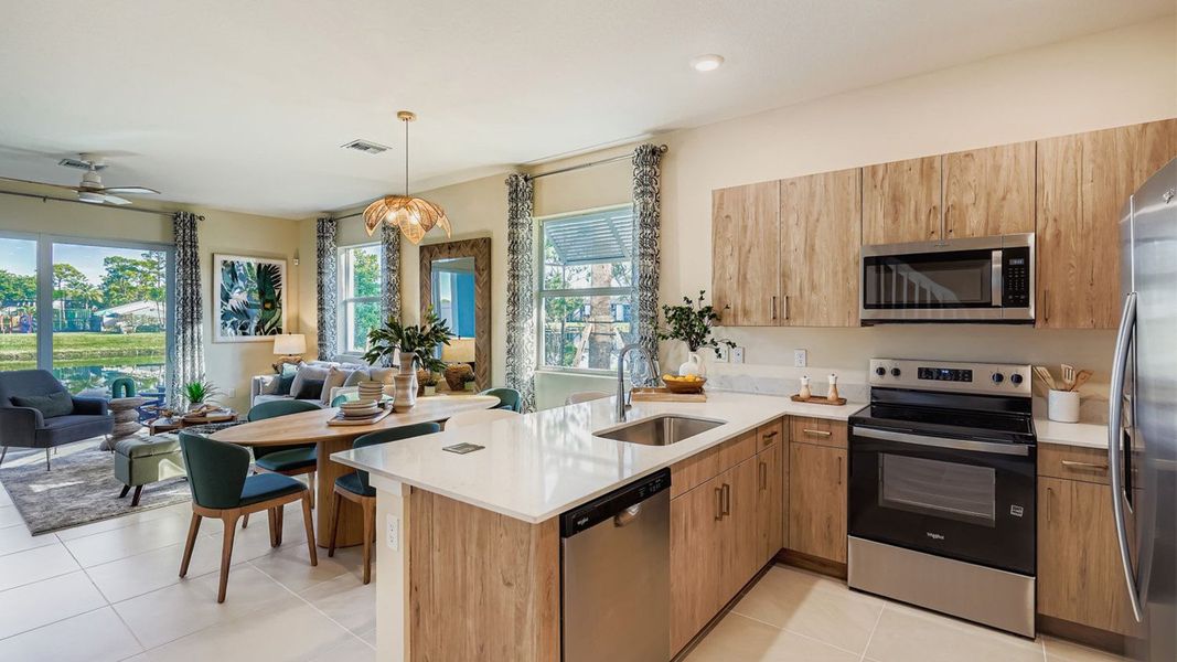 Representative furnished interior of a home built from the Bondi by D.R. Horton in Lakeside Landing, Royal Palm Beach (Image 10).