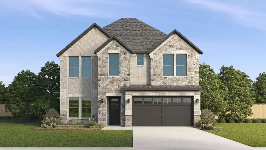 Representative exterior photo of a completed home built from the Berkeley by D.R. Horton in Greenwood Square, Richardson, TX (Image 1). Representative exterior photo of a completed home built from the Berkeley by D.R. Horton in Greenwood Square, Richardson, TX (Image 1).