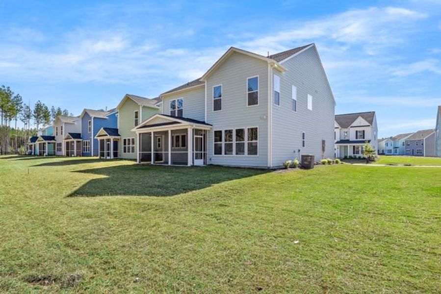 Representative exterior details of a home built from the Winslow P by True Homes in Homecoming, Ravenel (Image 2).