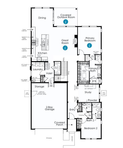 2D floor plan layout of this home in Reserve at The Canyons, Castle Pines, CO (Image 3). 2D floor plan layout of this home in Reserve at The Canyons, Castle Pines, CO (Image 3).