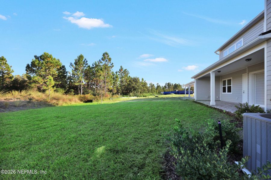 Exterior details and patio area of a home in The Landings at Saint Johns, St. Johns (Image 28).