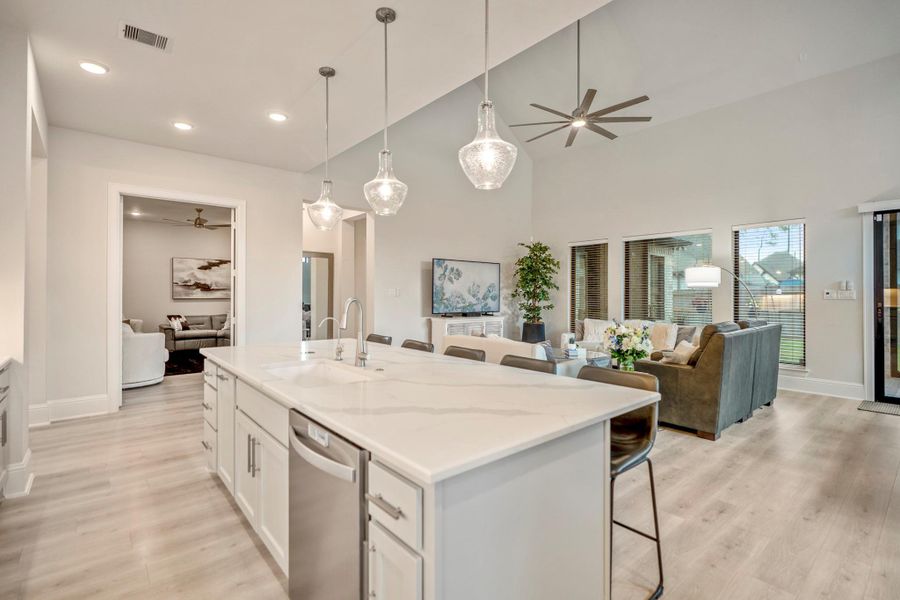 Furnished interior view inside a new home in The Highlands - 65', Porter (Image 12).