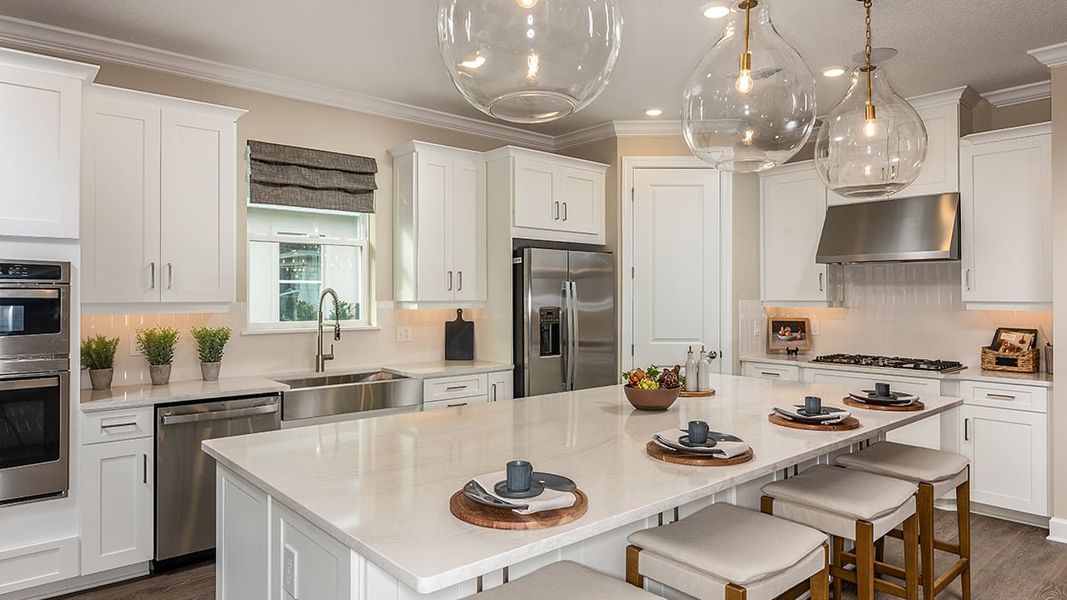 Representative furnished interior of a home built from the Lazio II by Taylor Morrison in Center Lake Ranch Community Group Page, St. Cloud (Image 5).