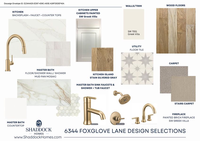 Sample of building materials used in homes in Aster Park, McKinney (Image 3).