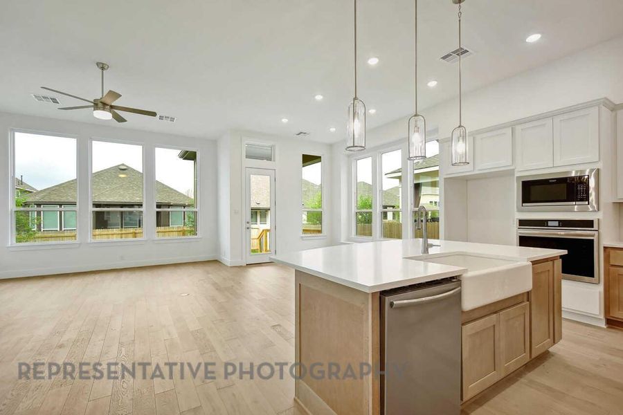 Kitchen overlooking Living area Kitchen overlooking Living area