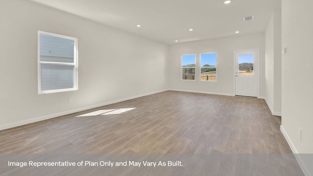 Representative unfurnished interior of a home built from the The Kendall by D.R. Horton in Paramount, Kyle (Image 16). Representative unfurnished interior of a home built from the The Kendall by D.R. Horton in Paramount, Kyle (Image 16).