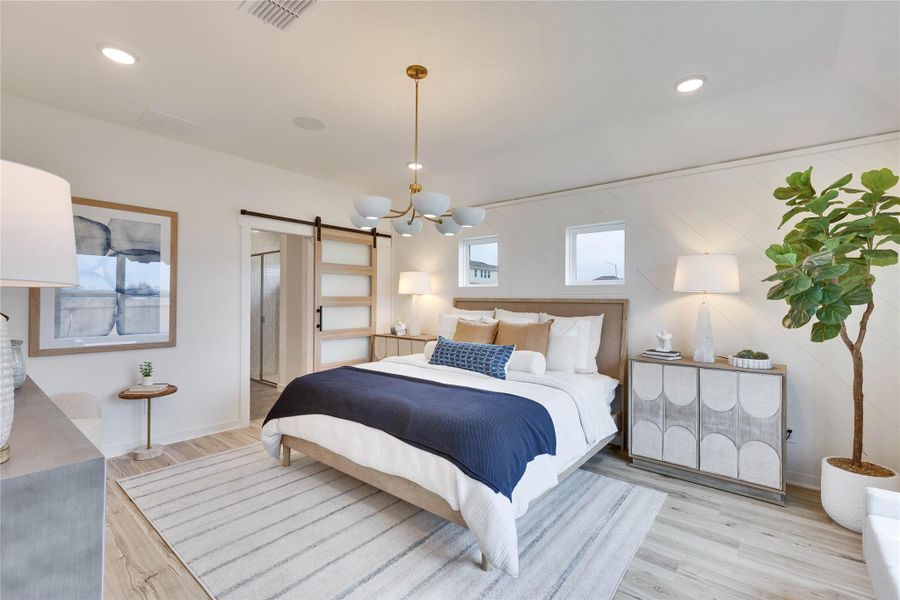Furnished interior view inside a new home in Whisper South, San Marcos (Image 8).