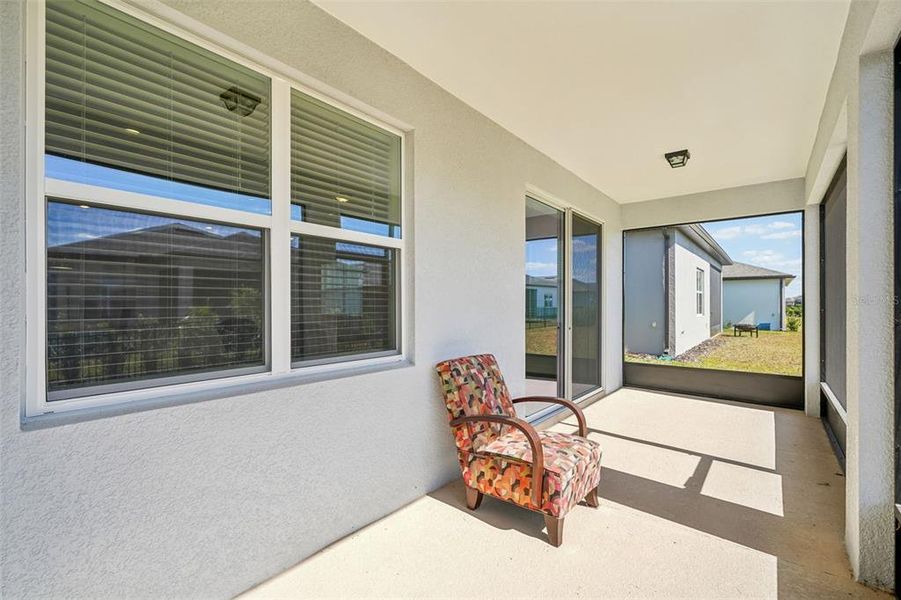 Exterior details and patio area of a home in Del Webb Stone Creek, Ocala (Image 23).