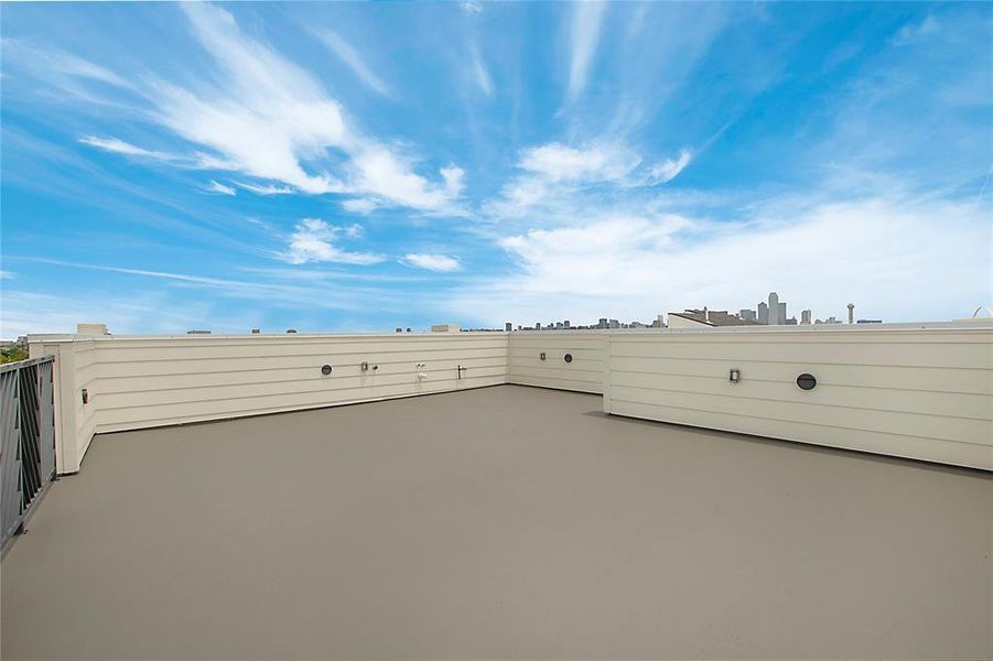 View of rooftop deck