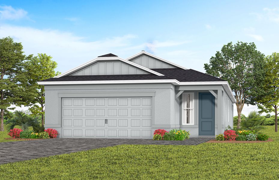 Front exterior of a home in the Del Webb Lakehaven community, located in Clermont, FL (Image 11).