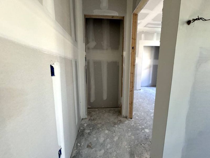 Linen closet in guest retreat