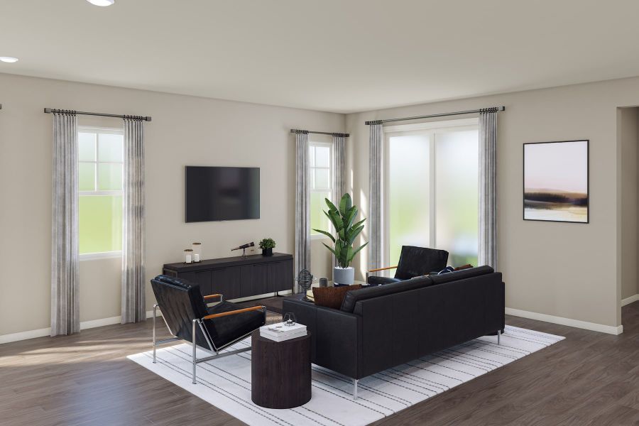 Representative furnished interior of a home built from the 2804 by Tri Pointe Homes in The Aurora Highlands, Aurora (Image 24).