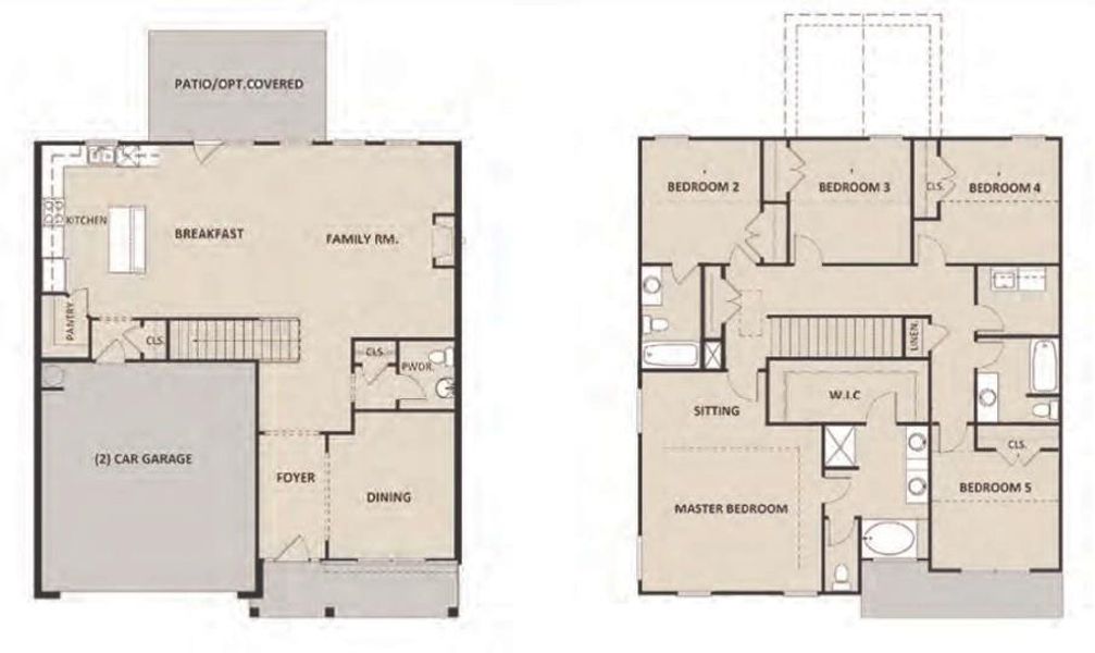 2D floor plan layout of this home in Paces Estates, Lithia Springs, GA (Image 3). 2D floor plan layout of this home in Paces Estates, Lithia Springs, GA (Image 3).