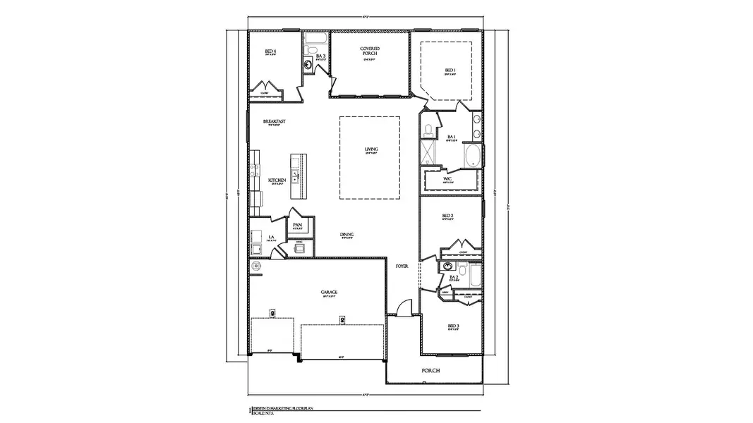 2D floor plan layout of this home in Owl's Head Farms, Freeport, FL (Image 3).