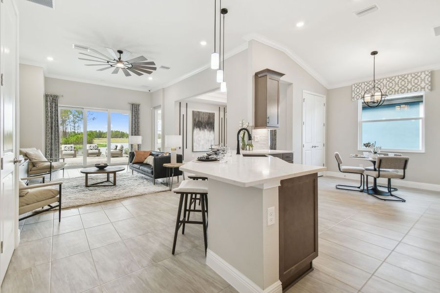 Representative furnished interior of a home built from the Sweetwater by William Ryan Homes in The Sanctuary – Resort Collection, Punta Gorda (Image 11).