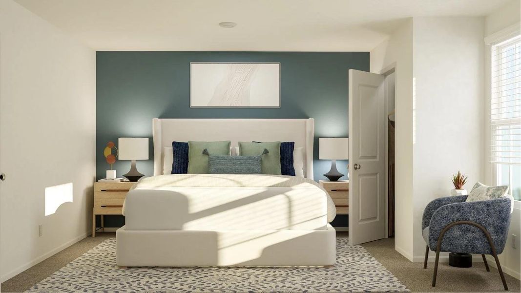 Furnished interior view inside a new home in Plum Creek North: Stonehill Collection, Kyle (Image 12).