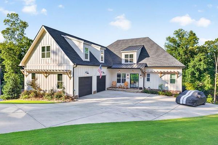 Front exterior of a new home in , Gainesville, GA, highlighting curb appeal (Image 29). Front exterior of a new home in , Gainesville, GA, highlighting curb appeal (Image 29).