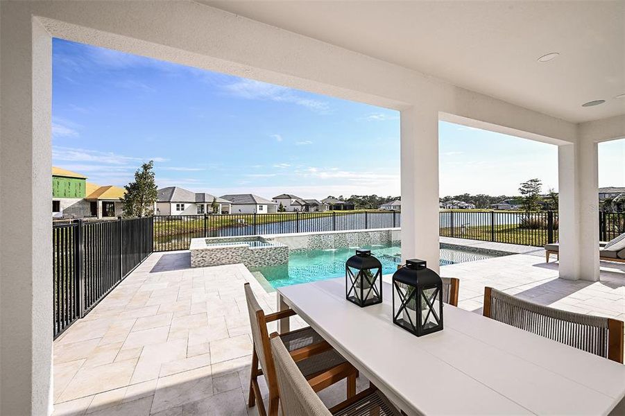 Exterior details and patio area of a home in Cassata Lakes, Nokomis (Image 2).