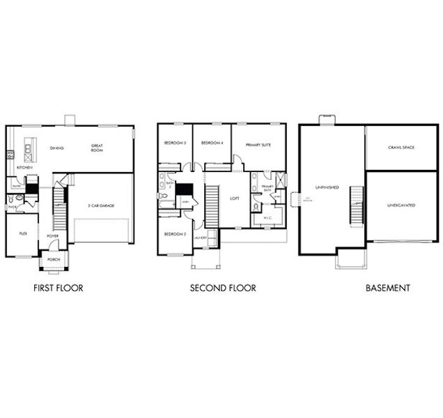 2D floor plan layout of this home in Poudre Heights: The Lakes Collection, Windsor, CO (Image 1). 2D floor plan layout of this home in Poudre Heights: The Lakes Collection, Windsor, CO (Image 1).