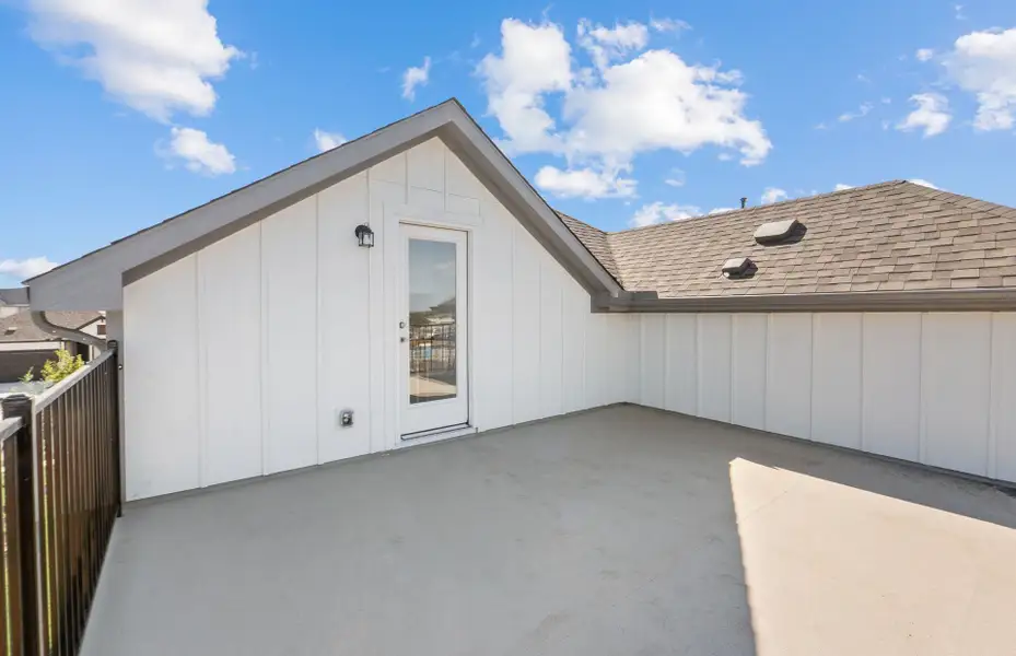 Exterior details and patio area of a home in Santa Rita Ranch, Liberty Hill (Image 3). Exterior details and patio area of a home in Santa Rita Ranch, Liberty Hill (Image 3).