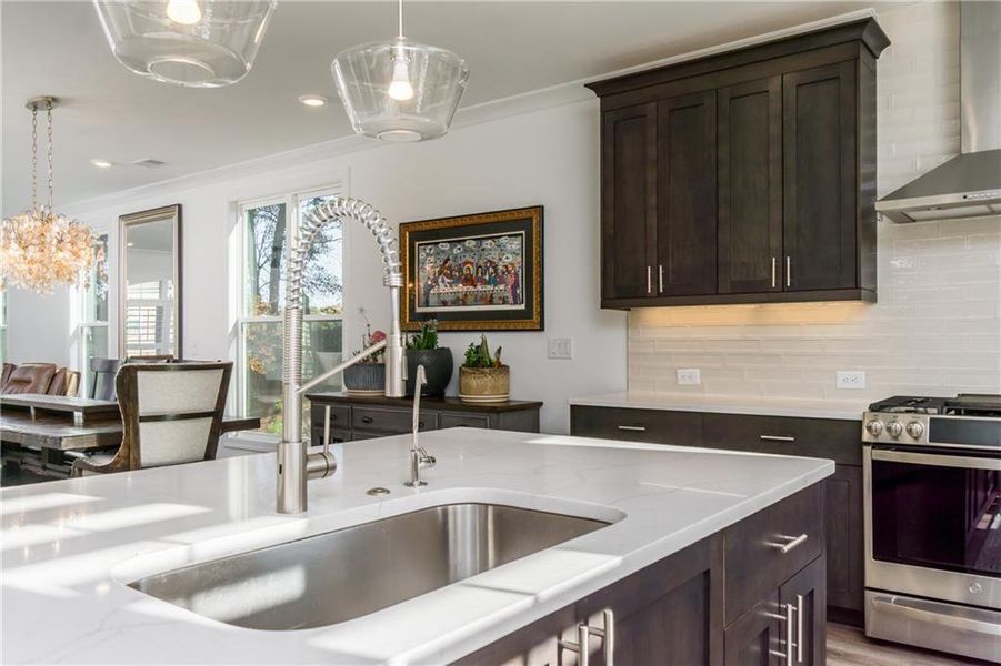 Furnished interior view inside a new home in Evanshire Single Family, Duluth (Image 9).