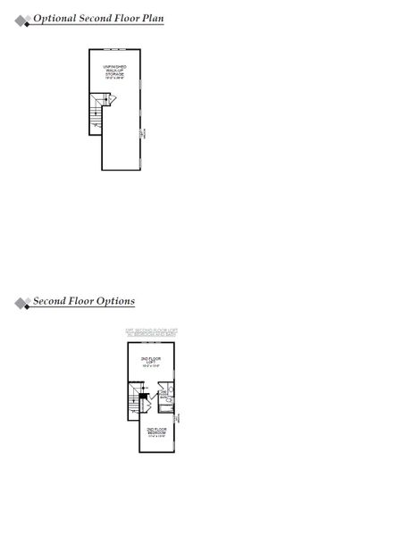 2D floor plan layout for the Edgefield by Eastwood Homes in Harmony, Harrisburg, NC (Image 4).