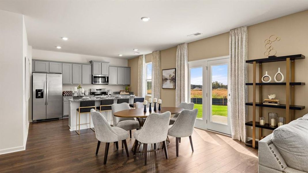 Furnished interior view inside a new home in Fox Crossing, Griffin (Image 29).