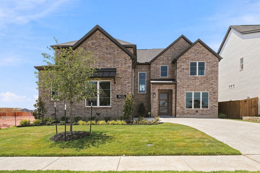 Front exterior of a new home in Furst Ranch, Argyle, TX, highlighting curb appeal (Image 2).