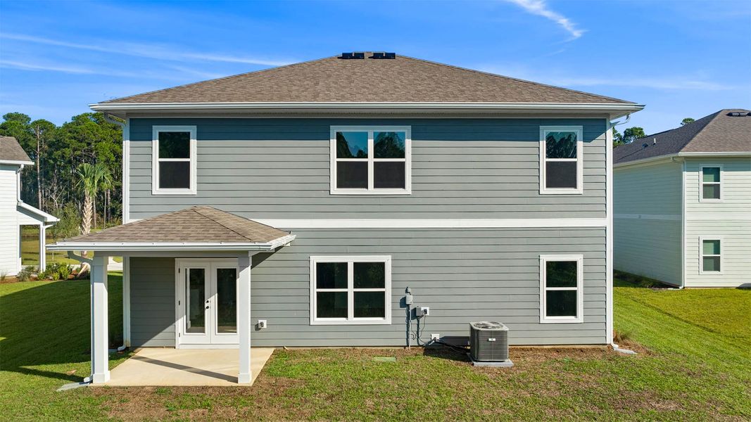 Exterior details and patio area of a home in Nellie Preserve, Santa Rosa Beach (Image 3).