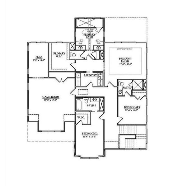 2D floor plan layout of this home in , Charlotte, NC (Image 3).