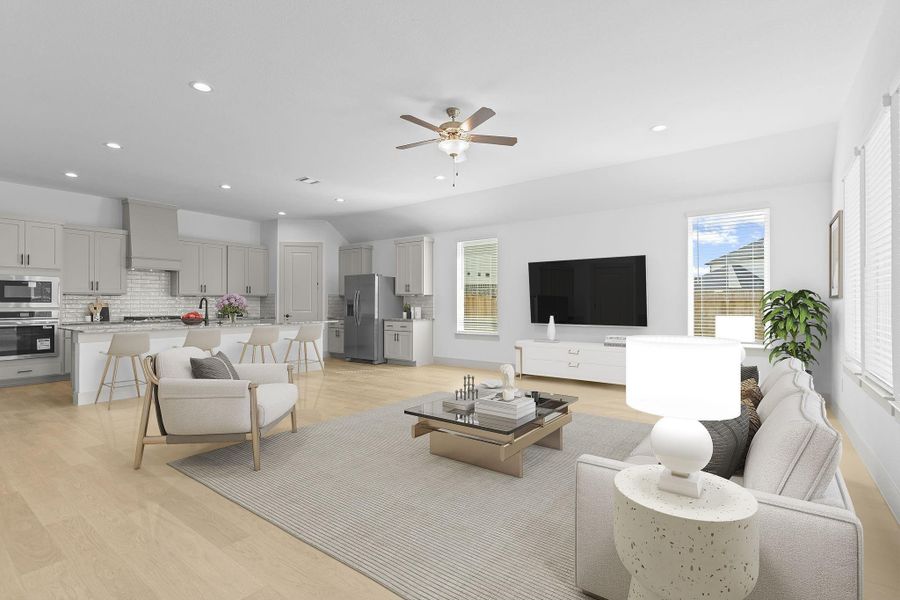 Furnished interior view inside a new home in Alexander, Pearland (Image 7). Furnished interior view inside a new home in Alexander, Pearland (Image 7).