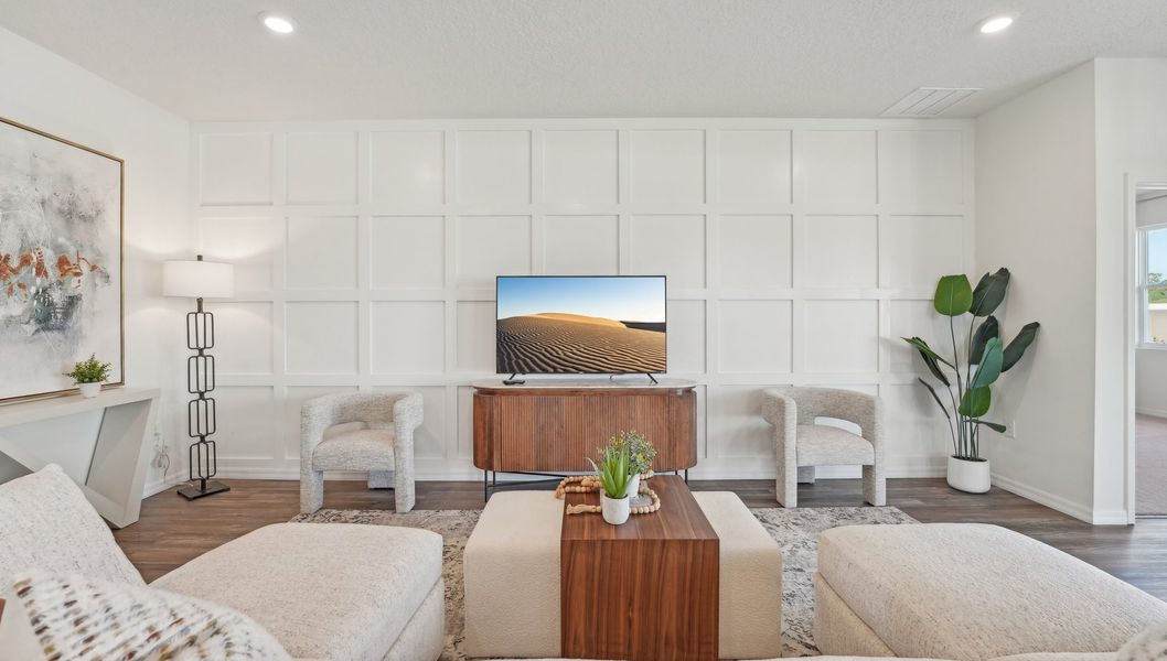 Representative furnished interior of a home built from the Delray by D.R. Horton in Abbott Park, Zephyrhills (Image 9).