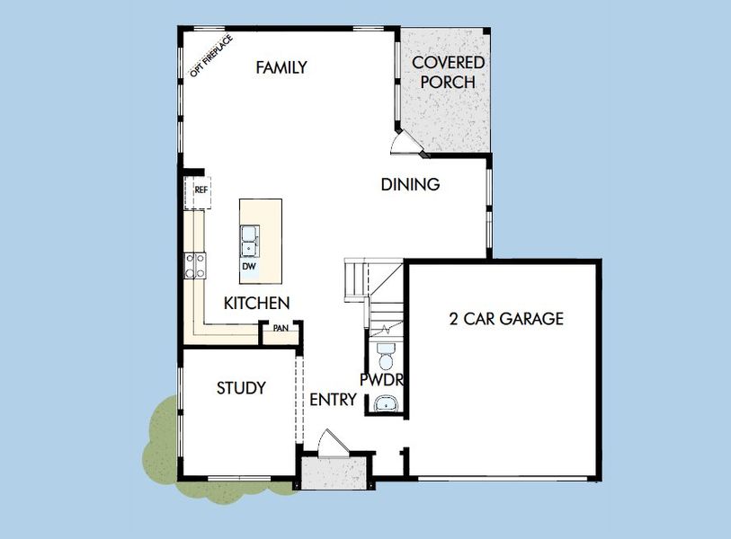 2D floor plan layout for the The Morley by David Weekley Homes in Walsh Gardens, Aledo, TX (Image 6).