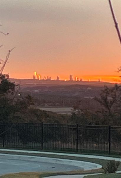 View from cul-de-sac